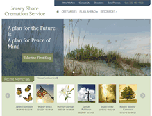 Tablet Screenshot of jerseyshorecremation.com
